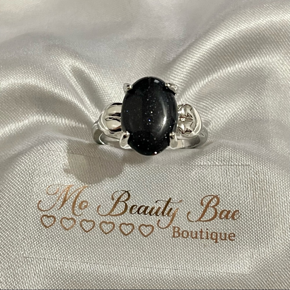 Blue Sandstone Heart Ring - Picture 4 of 6